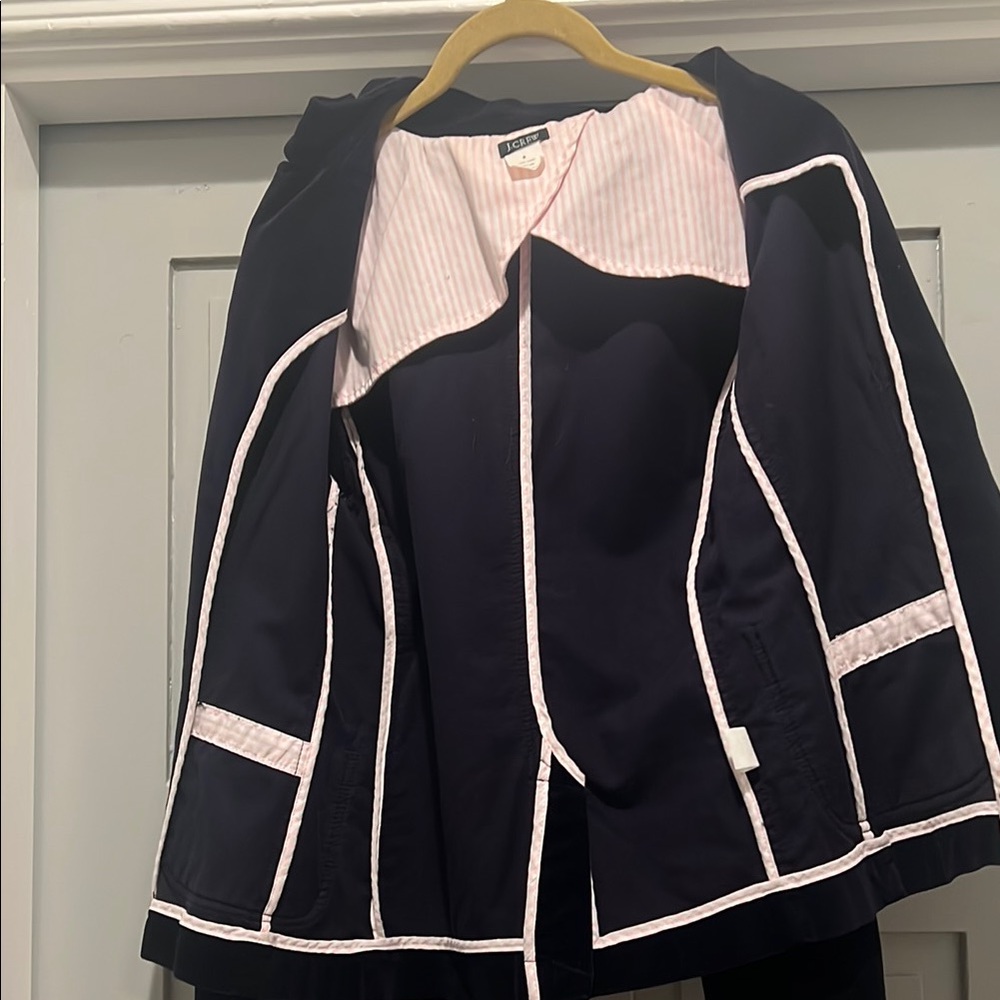 ๐ Vintage J. Crew Velvet Blazer | Size S | Blue with Pink Lining | EUC - Picture 7 of 8
